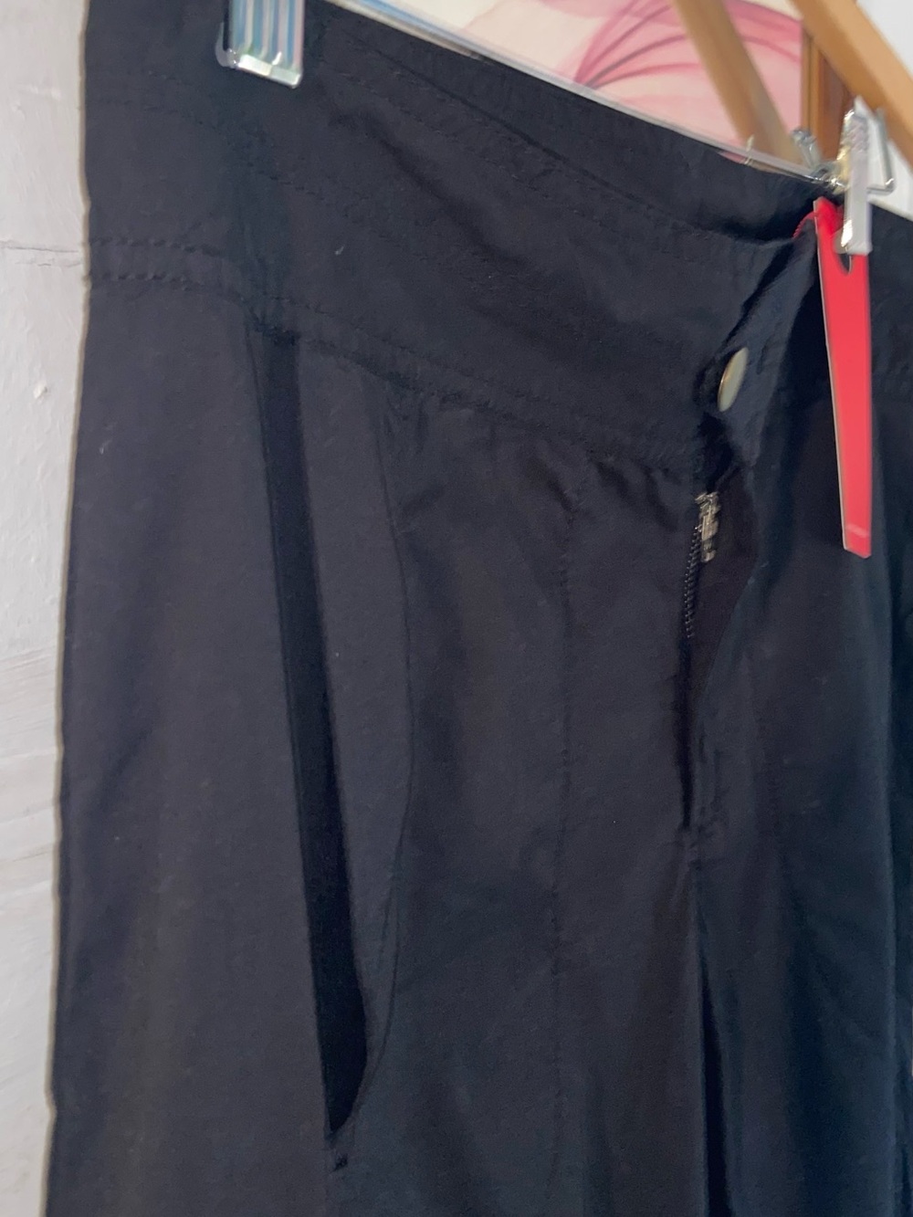 XCVI Black Wide-Leg Pull-On Pants with Flared Hem - Picture 3 of 6